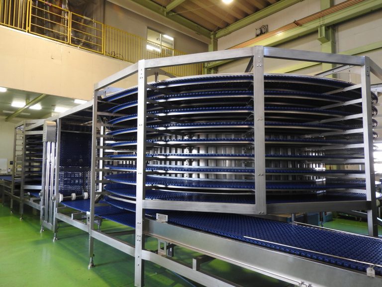 フリクションドライブシステムツインスパイラルコンベア